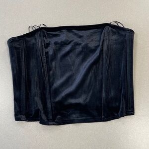 Steve Madden Velvet Nikko Corset in Black - Size Large - NWT